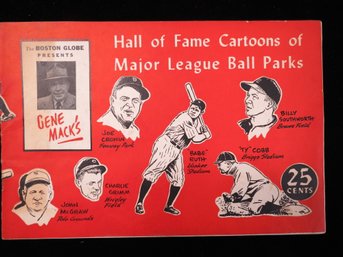 1947 Boston Globe Gene Mack's Hall Of Fame Cartoons Of Major League Ball Parks