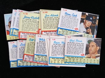 (17) 1962 / 1963 Post Cereal Baseball Cards W/ Stars