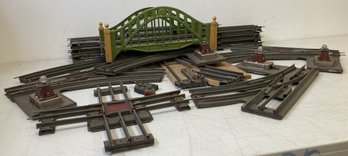 Collection Of Vintage Pre-War Large Standard Gauge Train Tracks & Accessories