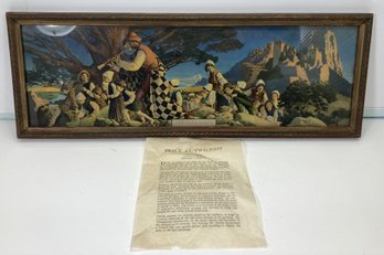 1909 MAXFIELD PARRISH Framed Print THE PIED PIPER/PEACE AT TWILIGHT