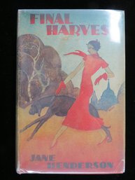 1937 Jane Henderson Final Harvest First Edition Art Deco Dust Jacket