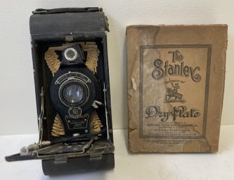 Vintage Kodak Pocket Camera No. 2C With Sealed Glass Plate Negatives