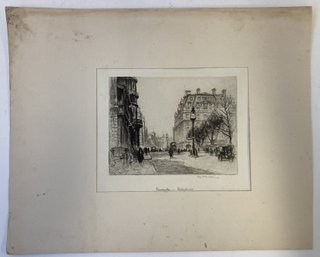 PERCY ROBERTSON (1868 - 1934) Signed Etching  PICADILLY - ROBERTSON
