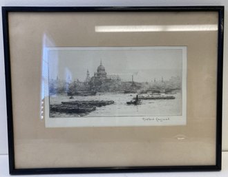 ROWLAND LANGMAID (1897 - 1956) Signed Etching VIEWS OF ST. PAULS