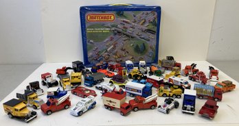 Collection Of MATCHBOX  Die-cast Cars With Carrying Case