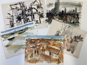 (5) DONALD STOLTENBERG Water Color Paintings On Paper (Lot 4)