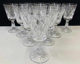 (11) 6 Tall WATERFORD Lismore Wine Glasses