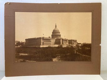 Large 1920s Era Photograph Of U.S. Capital By A.W. Elson