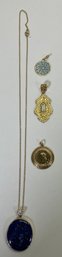 (4) Sterling Silver .925 Gold Wash Pendants Necklace LIRM TJR