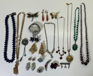 (23) Estate Jewelry Collection With Sterling And Gold