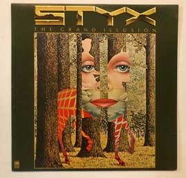 STYX  - The Grand Illusion 12' LP With Original POSTER