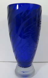 George Saulnier Nous Designs New Bedford Art Glass Vase - 13.5' Tall