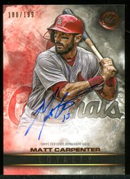 2016 Topps Matt Carpenter Signed Pack Pulled Card #180/199