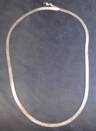 Italy Sterling Silver 24 Herringbone Chain Necklace .6 Tr Oz