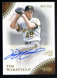 2018 Topps Tim Wakefield Signed Pack Pulled Card #4/250