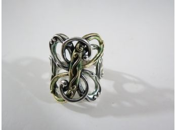 Carolyn Pollack Relios Sterling Silver Brass Ring Size 10