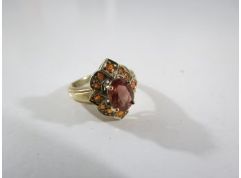 10KT Gold Passion Topaz Ring Size 7