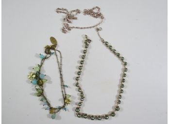 (3) Costume Necklaces Signed, BR, INC, Dandy & Brooks