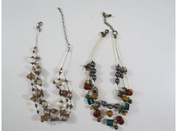 (2) Treska Multi Strand Necklaces