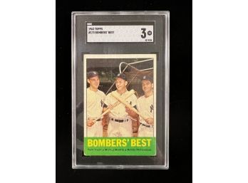 1963 Topps #3 Bombers Best W/ Mickey Mantle SGC 3 VG