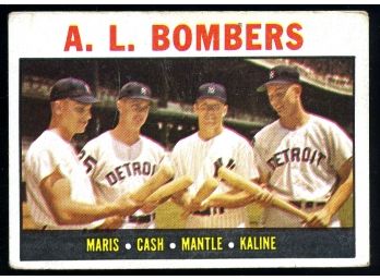 1964 Topps #330 A.L Bombers With Mickey Mantle Baseball Card