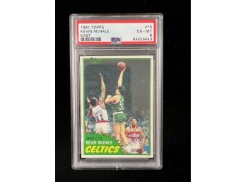 1981 Topps Kevin McHale Rookie Basketball Card PSA 6 EX-MT