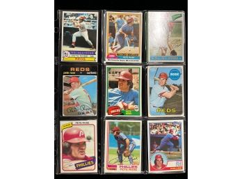 (11) 1969-1983 Pete Rose Baseball Cards