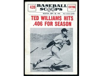 1960 Nu-Card Baseball Scoops #439 Ted Williams Baseball Card