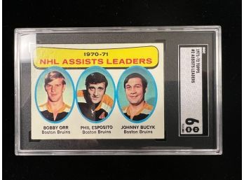 1971-72 Topps Hockey #2 Assists Leaders SGC 6 EX-NM With Bobby Orr