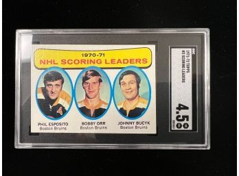 1971-72 Topps Hockey #3 Scoring Leaders SGC 4.5 VG-EX With Bobby Orr