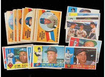 (44) 1960 Topps Baseball Cards W/ Hall Of Famers