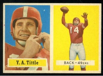 1957 Topps #30 Y.A Tittle Football Card - High Grade