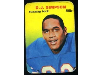 1970 Topps #22 OJ Simpson Rookie Glossy Football Card