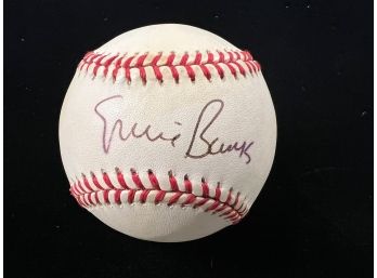 Ernie Banks Single Signed Baseball
