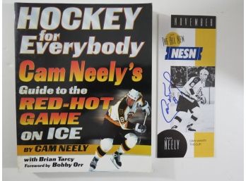 (2) Cam Neely Boston Bruins Signed Pieces