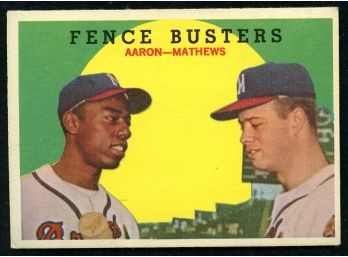 1959 Topps #212 Hank Aaron Ed Mathews Mays Baseball Card