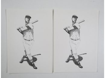 (2) 1960's Ted Williams Vintage Signature Cards