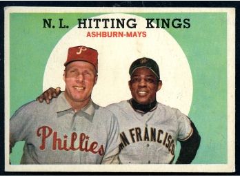 1959 Topps #317 Ashburn / Willie Mays Baseball Card