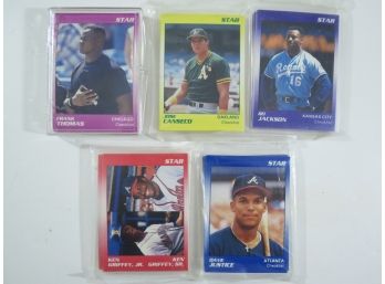 (5) 1990 - 1991 Star Co Baseball Player Complete Sets