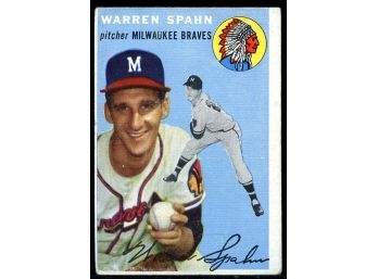 1954 Topps #20 Warren Spahn Baseball Card