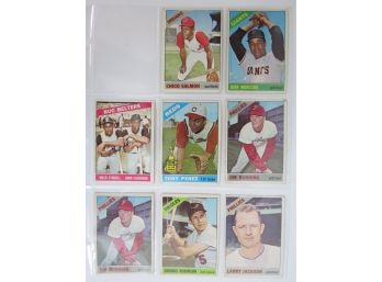 (8) 1966 Topps Baseball Star Cards