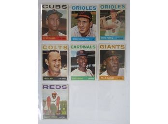 (7) 1964 Topps Baseball Star Cards