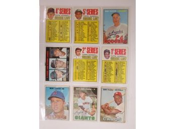 (9) 1967 Topps Baseball Star Cards