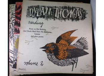 (3) 1950's Dylan Thomas Spoken Word 12' LP Records