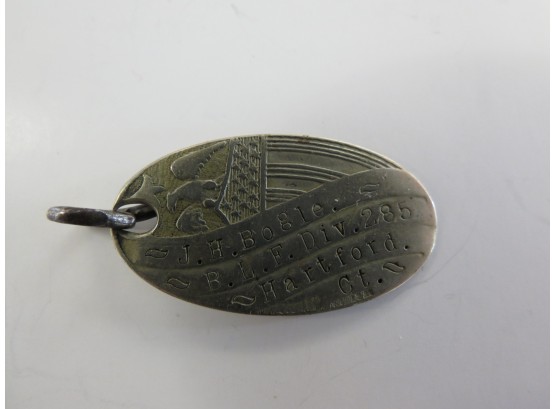 Authentic Spanish American War CT. Soldier Dog Tag Heraldic Eagle