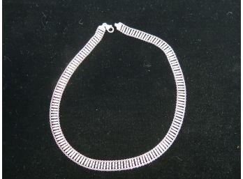 Vintage Sterling Silver .925 Italia CREA Mesh Chain Necklace