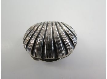 Vintage Sterling Silver 800 Scallop Pill Box