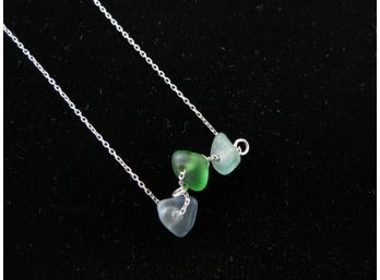 Sterling Silver .925 Beach Glass Necklace