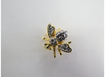 Vintage Joan Rivers Rhinestone Small Size Bee Pin Brooch