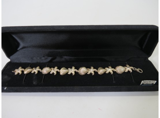 Sterling Silver .925 Seashell Bracelet
